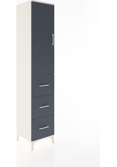 Hyperion Dolap 3 Raflı 3 Çekmeceli Tek Kapaklı 44x44x221 Aytaşı-antrasit Aytası