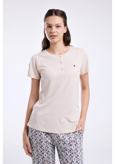 Pierre Cardin Kadın Krem Pijama Takımı Pc8961-s-v1 Krem