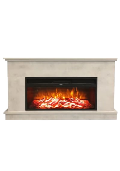 Dlc 1175r Beton Desen 1800 Watt Dekoratif Elektrikli Şömine