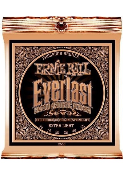 Ernie Ball P02550 Everlast Akustik Gitar Teli Extra Light