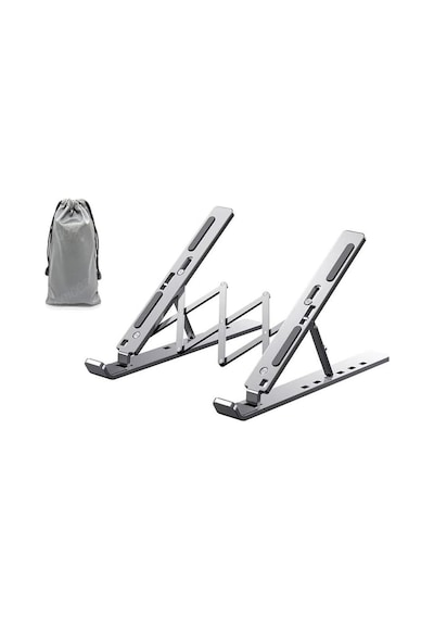 En Büyük Boy Alüminyum Katlanabilir Kademeli Laptop Bilgisayar Notebook Mac Standı, Ergonomik N