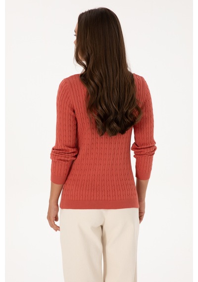 U.S. Polo Assn. Kadın Gül Kurusu V Yaka Basic Kazak 50307700-VR026 U.S. Polo Assn. Kadın Gül Kurusu V Yaka Basic Kazak 50307700-VR026