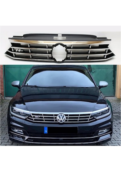 Autogp Vw Passat B8 Rline Ön Panjur Izgara Seti 2015+ Agp-230228