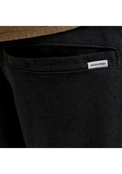 Jack&jones Bill Andros Vis Linen Blend Jogger Erkek Siyah Pantolon
