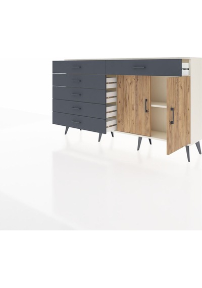 Arges Konsol Tek Raflı 6 Çekmeceli 2 Kapaklı 176x30x99 Aytaşı-çam Aytaşı-çam/antrasit Arges Konsol Tek Raflı 6 Çekmeceli 2 Kapaklı 176x30x99 Aytaşı-çam Aytaşı-çam/antrasit