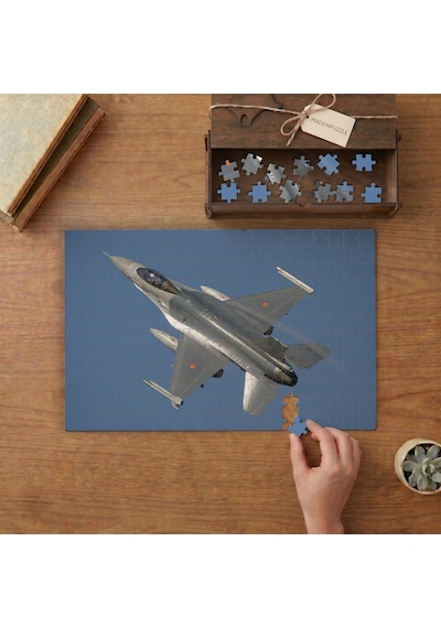 Savaş Uçağı Tasarımı 240 Parça Ahşap Puzzle Ahşap Kutuda Mpy20104