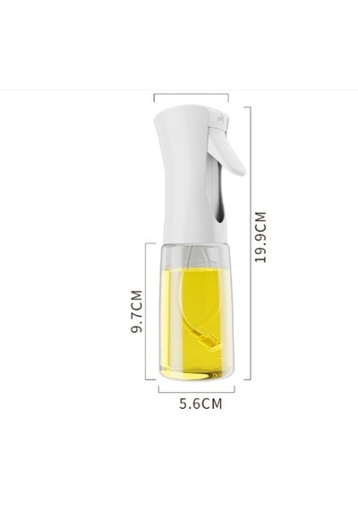 200 Ml Dekoratıf Tabancalı Spreylı Cam Yağdanlık Şışe Beyaz