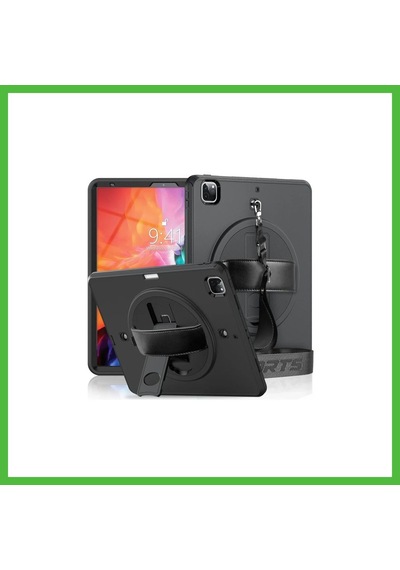Vaveni İpad Pro 12.9 2021 Kılıf Strap-c Otterbox Tablet Kapak - Siyah Arz