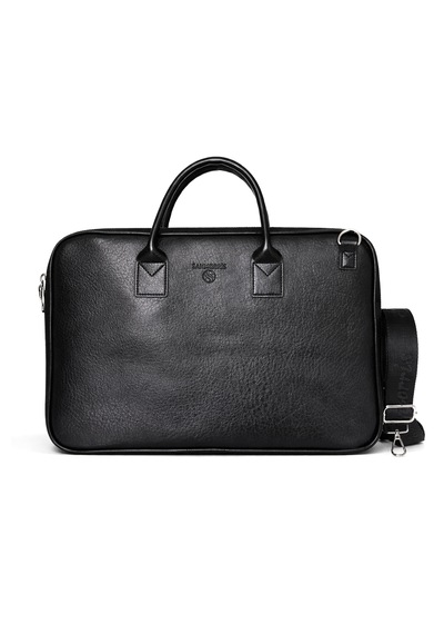 Sanmorris Unisex 15.6 İnç Uyumlu Suni Deri Darbe Korumalı Laptop Ve Evrak Çantası 1446 Siyah
