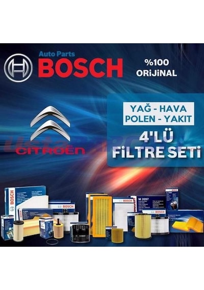 Citroen C-Elysee 1.6 Hdi Bosch  Filtre Bakım Seti 2013-2020 Euro5 (495301090)