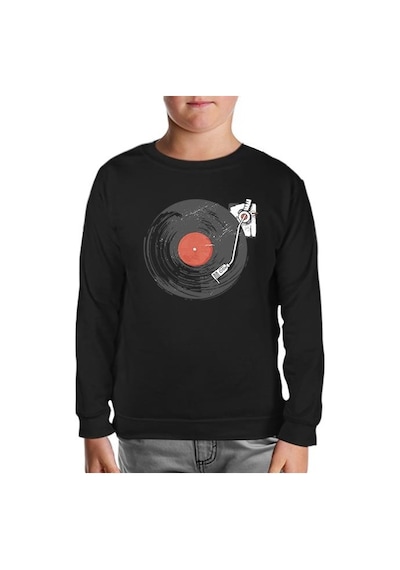 Lord Tshirt Black Vinyl On Black Siyah Çocuk Sweatshirt 001 Siyah