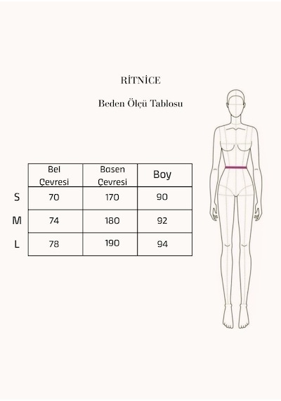 Ritnice Kadın Emilia Astarlı Fermuarlı Beli Büzgülü Haki Dokuma Uzun Etek