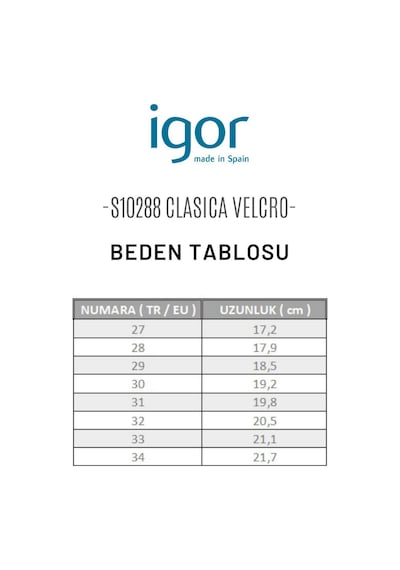 Igor S10288 CLASICA V. Çocuk  Fildişi Sandalet