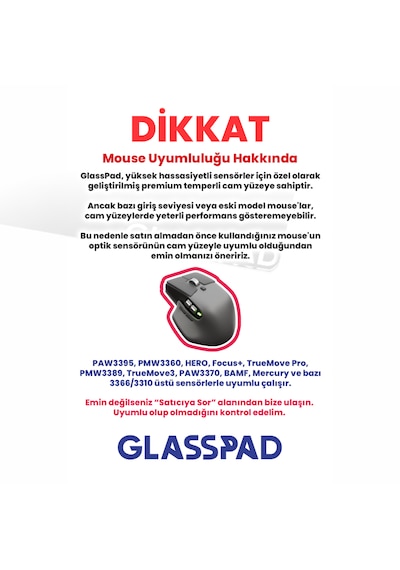 Glasspad Cam Mouse Pad - Premium Temperli Cam - 45x40 Cm Medium Lila