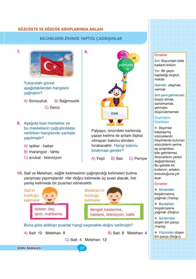 3. Sınıf Ipuçlu Türkçe Yeni Nesil Soru Bankası