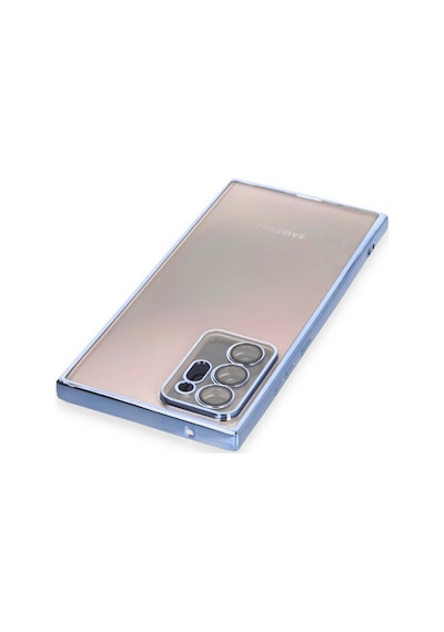 Samsung Galaxy  Uyumlu,  Note 20 Ultra Kılıf Razer Lensli Silikon - Açık Mavi