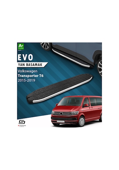 S-dizayn Vw Transporter T6 Uzun Şase Evo Krom Yan Basamak 253 Cm