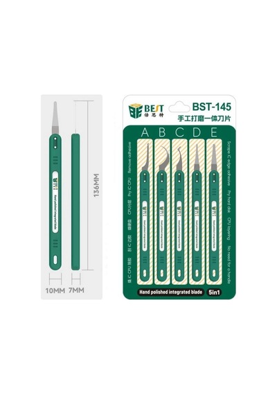 Entegre Kazıma Seti Best Bst-145 5 Parça Ic Scrape Blade Anakart Pcb Tamir Seti