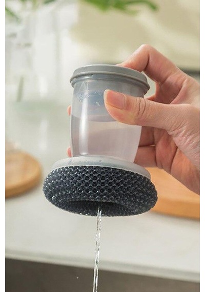 Soap Dispenser Kitchen Brush Sıvı Deterjan Hazneli Bulaşık Fırçası Ve Stand