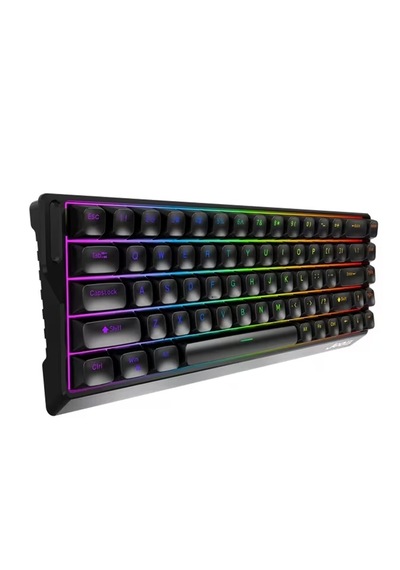 Rgb Işıklı Mini Gaming Oyuncu Klavyesi - %60 Kompakt Tasarım - Kablolu Mekanik Hisli Type-c 69 Tuşlu