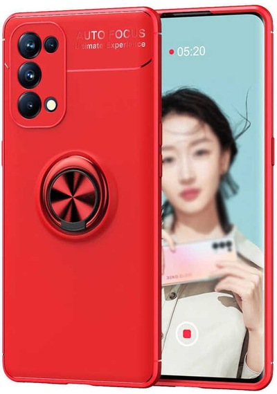 Oppo Reno 5 5G Kılıf Yüzüklü Kamera Korumalı Range Ring Silikon Kılıf