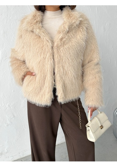 Verymoda Suni Kürk Kadın Mont- F1820 Taş