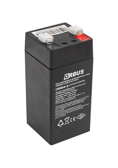 Orbus Orb4-4 4 Volt - 4 Amper Dik Akü 45 X 45 X 100 Mm Diğer