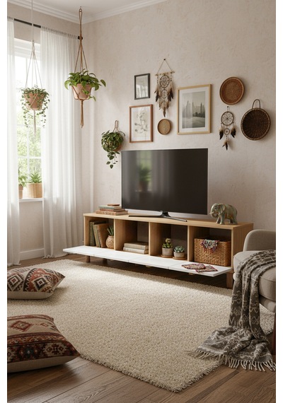 Bohem 180 Cm Tv Ünitesi Mdf Kapak Kahverengi Bohem 180 Cm Tv Ünitesi Mdf Kapak Kahverengi