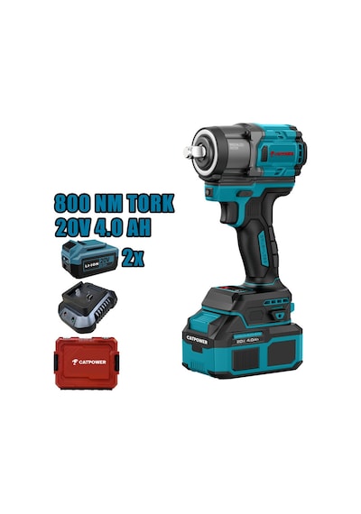 Catpower CAT4227 1/2'' 800NM Li-Ion 20v 4.0AH Kömürsüz Akülü Somun Sıkma