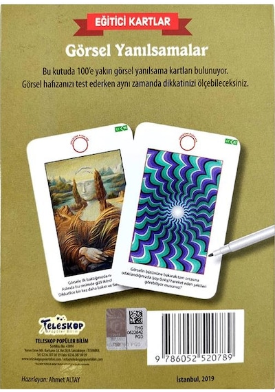 Görsel Yanılsamalar Eğitici Oyun Kartları - Etkinlik Kartları