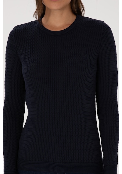 U.S. Polo Assn. Kadın Lacivert Bisiklet Yaka Basic Kazak 50307763-VR033