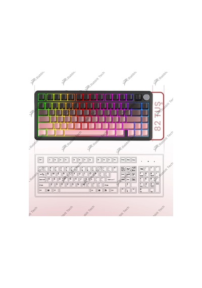 Black Gradiant Rgb Kablosuz Hotswap Mekanik Gaming Klavye Oyuncu Klavye