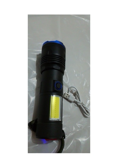 El Feneri Zoomlu Çok Fonksiyonel Aydınlatmalı Usb Şarzlı Siyah