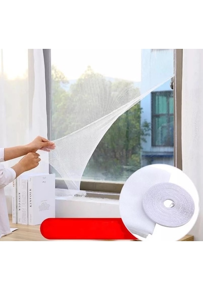 Pencere Cam Sineklik-beyaz 150 Cm X 100 Cm +5m Bant Renkli