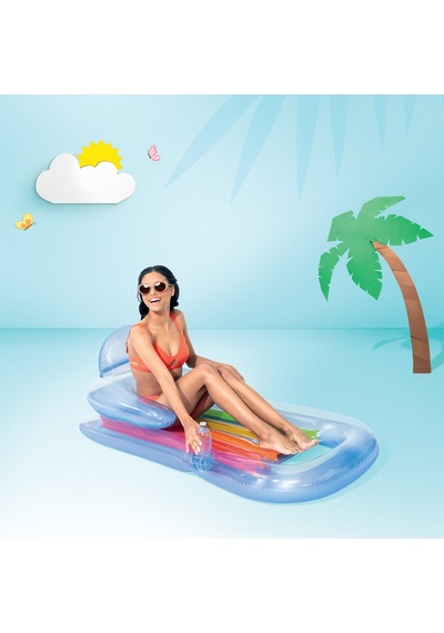Intex 58802eu Bardaklı Şişme Deniz - Havuz Yatağı Mavi Çok Renkli
