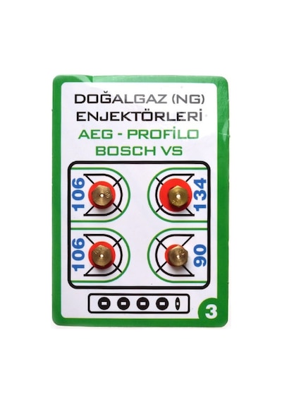 Doğalgaz Enjektör Ocak Memesi Takımı Bosch Uyumlu, Profilo, Yeni Nesil - 306201862