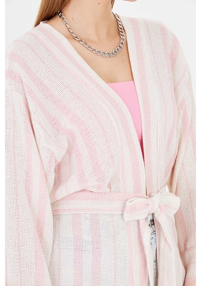 Armonika Kadın Pudra Kemerli Kimono Arm-25y001073