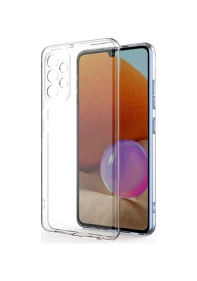 Samsung Galaxy Uyumlu A52 Kamera Korumalı Süper Silikon Kılıf + Nano Ekran Koruyucu Col88732-şeffaf
