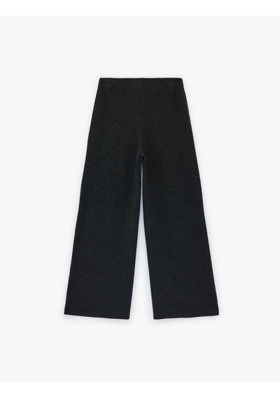 Koton Standart Bel Geniş Paça Pantolon Antrasit 6sak40037ek Antrasit