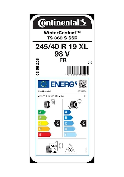 Continental 245/40R19 98V XL FR WinterContact TS 860 S SSR Kış Lastiği 2023