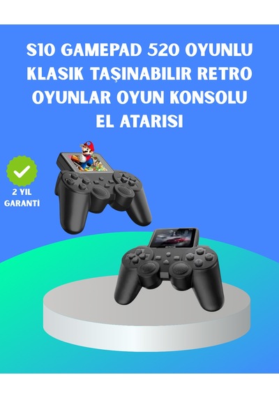 2.4 İnç Hd Renkli Ekranlı 500-in-1 Taşınabilir Retro Oyun Konsolu, Kablolu Tv Bağlantısı Ve Uzun Pil Ömrü - Lisinya