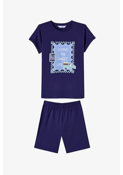 Penti Mavi Erkek Çocuk Blue Waves Pamuklu 2'li Pijama Takımı