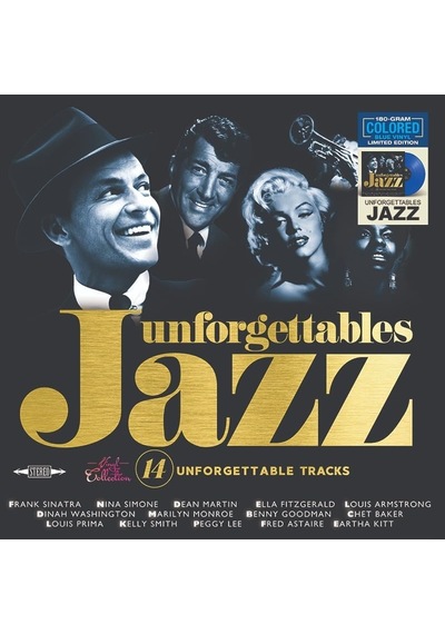 Unforgettables Jazz 14 Parça Koleksiyon Plak, 180 Gram Mavi Lp Blue Vinyl