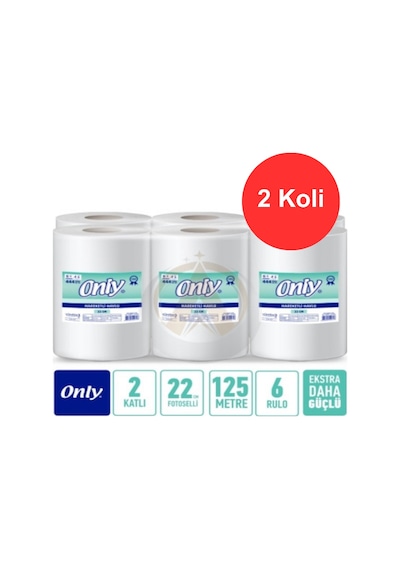 Only Fotoselli Kağıt Havlu 8 KG 22 CM 2 x 6 Rulo