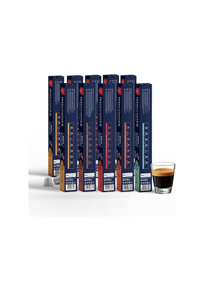 Nish Coffee Kapsül Kahve 10'lu Set 2xlungo,2xıtaly,2xristeretto,2xsmooth,2xdecaf -100 Adet Kapsül Kahve