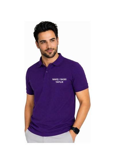 Erkek Polo Yaka İş Elbisesi Tişört Basic Kısa Kollu Baskıya Uygun