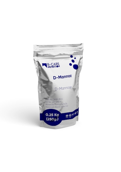 B-care Nutrition D-mannoz D-mannose Saf Katkısız Aromasız Toz Hammadde 0,25 Kg 250g.
