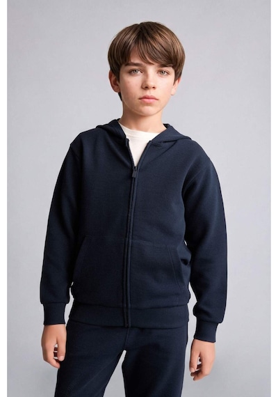 Defacto Pamuklu Regular Fıt Uzun Kollu Okula Dönüş Kapüşonlu Fermuarlı Kanguru Cepli Sweat Hırka Erkek Çocuk H2847a826aunv253 Lacivert-nv253 Defacto Pamuklu Regular Fıt Uzun Kollu Okula Dönüş Kapüşonlu Fermuarlı Kanguru Cepli Sweat Hırka Erkek Çocuk H2847a826aunv253 Lacivert-nv253