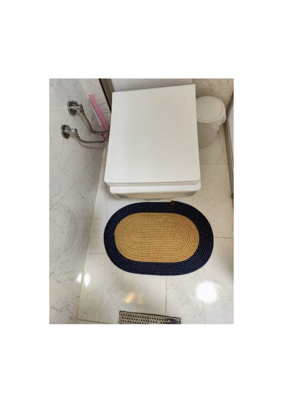 Jüt Hasır Tek Li,banyo Paspası,bohem Tarzı Banyo Takımı, Paspas/40x60 Hasır Kırçılmavi Hasır Kırçılmavi
