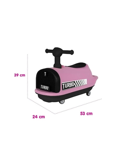 İlk Arabam Turbo Bin Git - Müzikli Ve Işıklı Gelişim Destekleyici Eğitici Çocuk Arabası Pembe